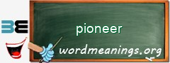 WordMeaning blackboard for pioneer